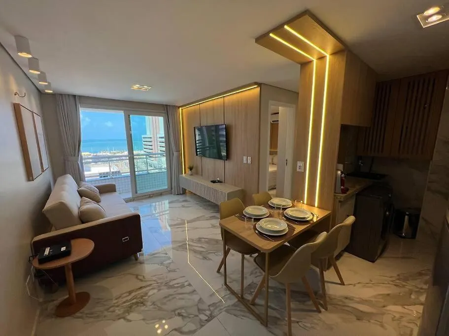 Vista Mar Incrivel Com 2 Quartos Beira Mar Fortaleza 福塔雷萨